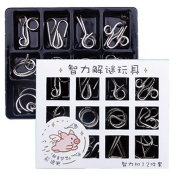 Набір металевих головоломок Metal Puzzle 12pcs Green E180 фото
